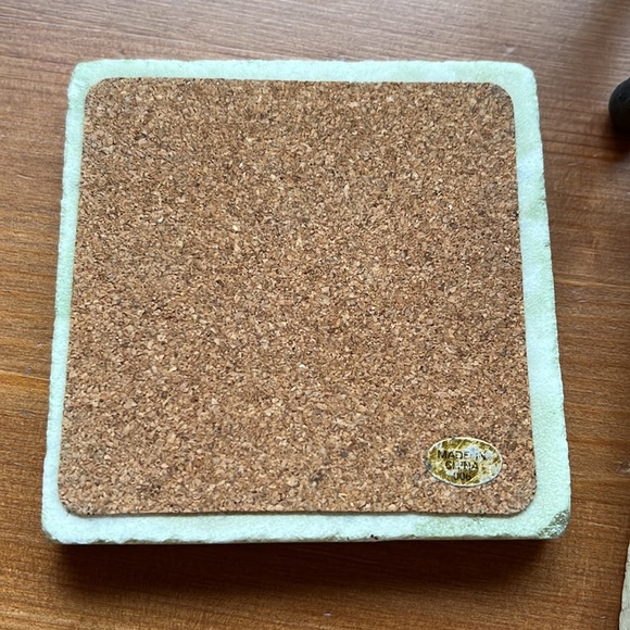 Beautiful set of coasters w/metal stand. - Picture 5 of 5